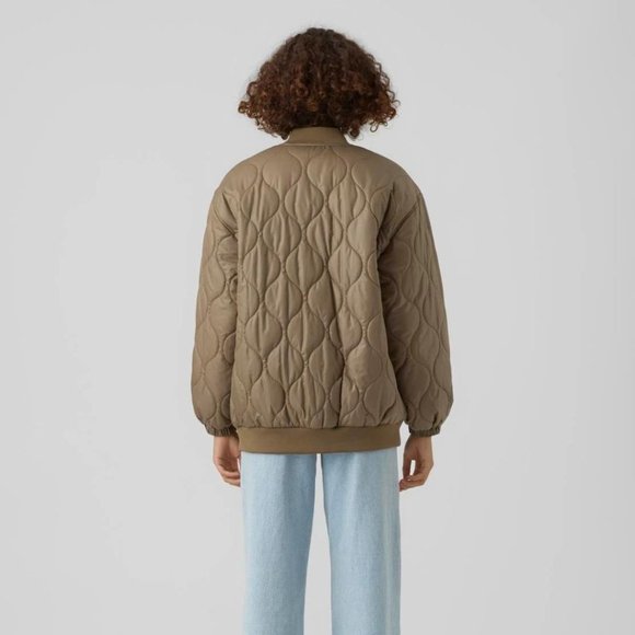 VERO MODA QUILTED JACKET - NWOT - SIZE S - OLIVE GREEN - Picture 2 of 9